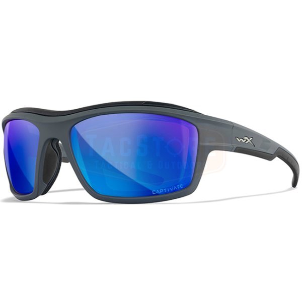 Wiley X Ozone Captivate Polarized Blue Mirror - Grey