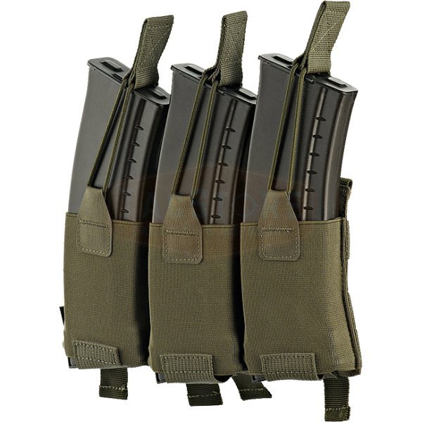 M-Tac Elastic Triple Magazine Pouch Elite - Ranger Green