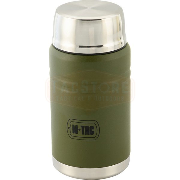 M-Tac Stainless 750ml Thermos & Folding Spoon - Olive