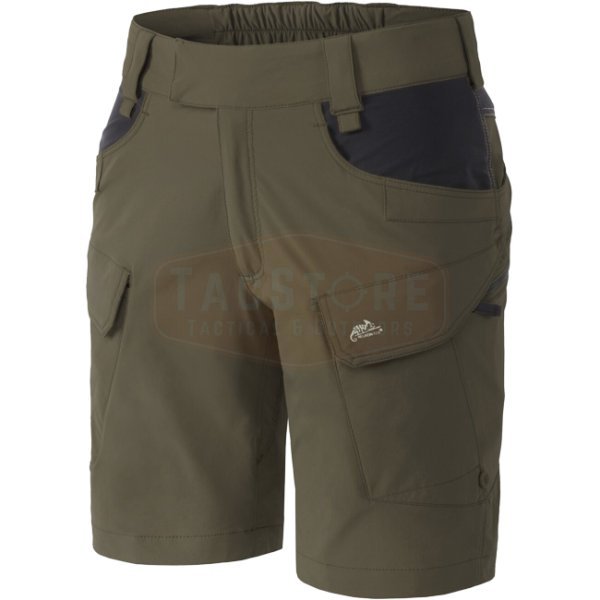 Helikon-Tex Women's OTS Outdoor Tactical Shorts 8.5 - Taiga Green / Black - XS