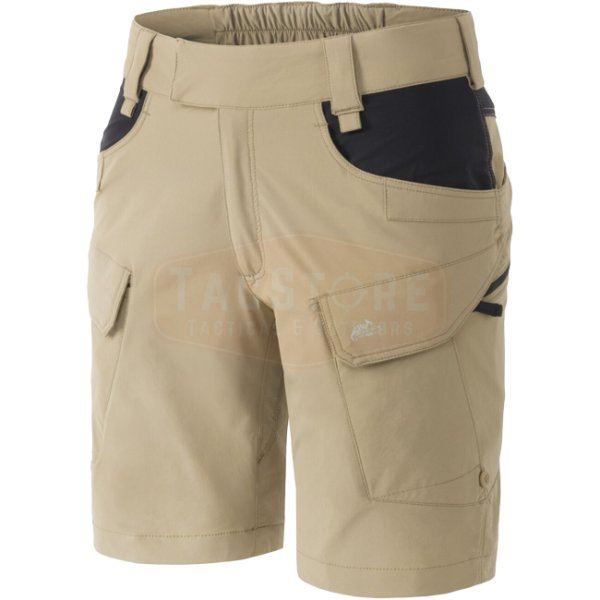 Helikon-Tex Women's OTS Outdoor Tactical Shorts 8.5 - Khaki / Black - 3XL