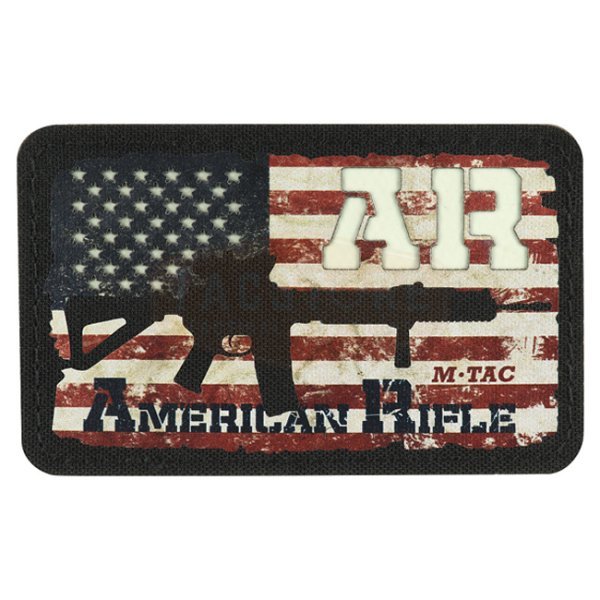 M-Tac AR-15 American Rifle Print Patch GID - Black