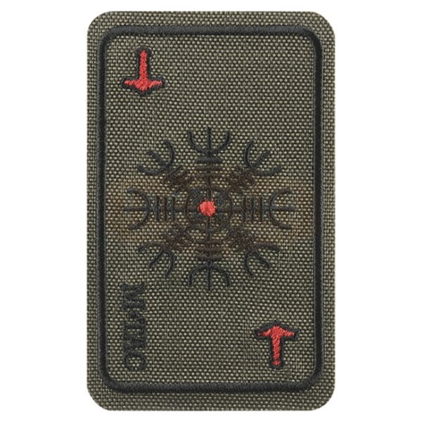 M-Tac Card Helm of Terror Embroidery Patch - Ranger Green