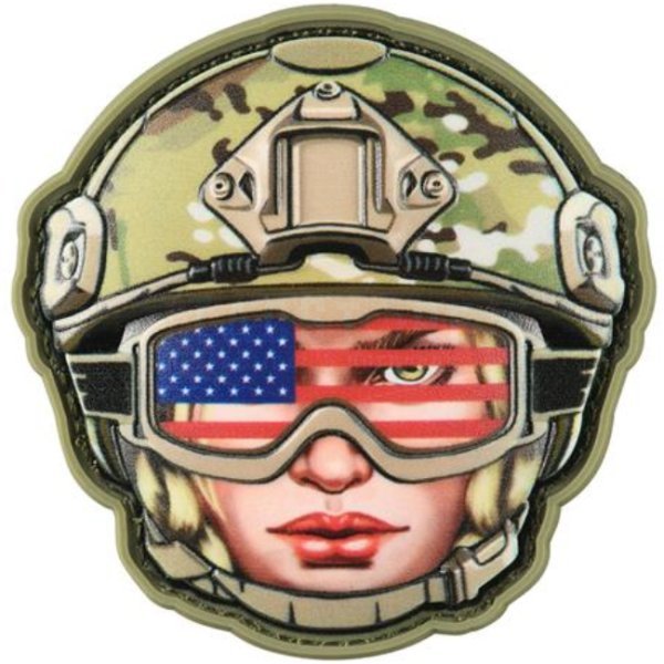 M-Tac Emoji USA Girl 2 Rubber Patch - Multicam