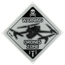 M-Tac Sticker Drones Zone Reflective Large - Black