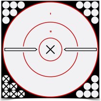 Birchwood Casey Shoot-N-C 12 Inch White / Black X Bulls-Eye 5 Targets 120 Pasters