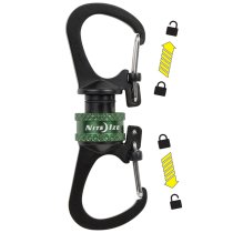 Nite Ize SlideLock 360 Degree Magnetic Locking Dual Carabiner - Olive