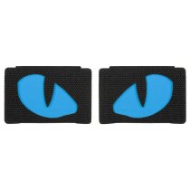 M-Tac Blue Tiger Eyes Laser Cut Patch - Black