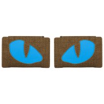 M-Tac Blue Tiger Eyes Laser Cut Patch - Coyote