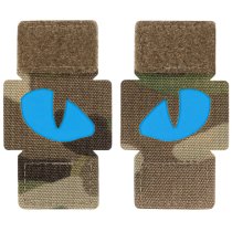 M-Tac Blue Tiger Eyes Laser Cut Patch - Multicam