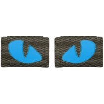 M-Tac Blue Tiger Eyes Laser Cut Patch - Ranger Green