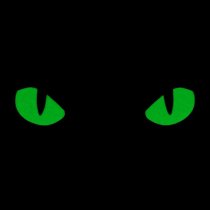 M-Tac Green Cat Eyes Laser Cut Patch - Black