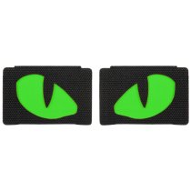 M-Tac Green Tiger Eyes Laser Cut Patch - Black