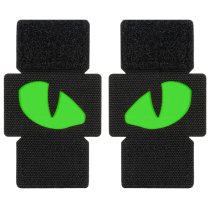 M-Tac Green Tiger Eyes Laser Cut Patch - Black