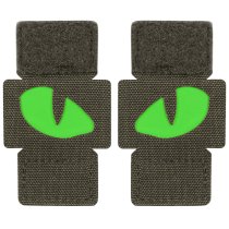 M-Tac Green Tiger Eyes Laser Cut Patch - Ranger Green