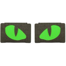 M-Tac Green Tiger Eyes Laser Cut Patch - Ranger Green