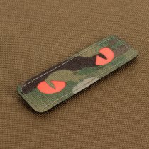 M-Tac Red Cat Eyes Laser Cut Patch - Multicam