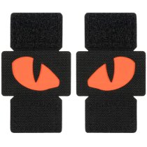 M-Tac Red Tiger Eyes Laser Cut Patch - Black