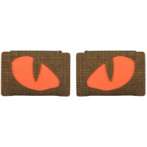 M-Tac Red Tiger Eyes Laser Cut Patch - Coyote