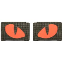 M-Tac Red Tiger Eyes Laser Cut Patch - Ranger Green