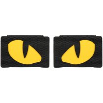 M-Tac Yellow Tiger Eyes Laser Cut Patch - Black