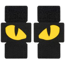 M-Tac Yellow Tiger Eyes Laser Cut Patch - Black