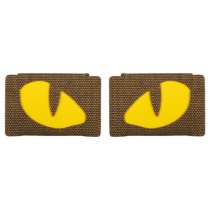 M-Tac Yellow Tiger Eyes Laser Cut Patch - Coyote