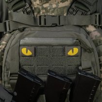 M-Tac Yellow Tiger Eyes Laser Cut Patch - Ranger Green