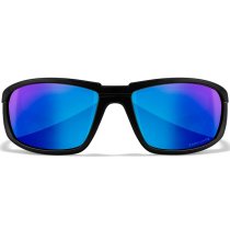 Wiley X WX Boss Captivate Polarized Blue Mirror - Black