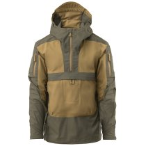 Helikon-Tex Tracer Anorak Jacket - Polycotton Stretch Ripstop - Coyote / Taiga Green - M