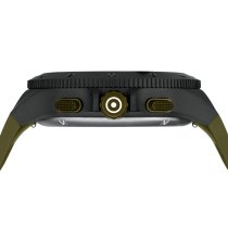 Glock Watch Black Titanium Case & Green Silicone Strap