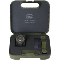 Glock Watch Black Titanium Case & Green Silicone Strap