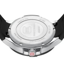 Glock Watch Silver Steel Case & Black Silicone Strap