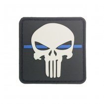 Pitchfork Thin Blue Line Punisher Patch - Black