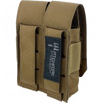 Pitchfork Closed Double Pistol Magazine Pouch - Coyote