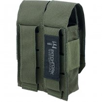 Pitchfork Closed Double Pistol Magazine Pouch - Ranger Green