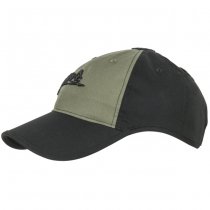 Helikon-Tex Logo Cap - Black / Olive Green B