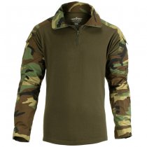 Invader Gear Combat Shirt - Woodland - M