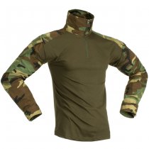 Invader Gear Combat Shirt - Woodland - XL