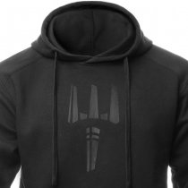 Pitchfork Casual Hoodie Black Print - Black - M