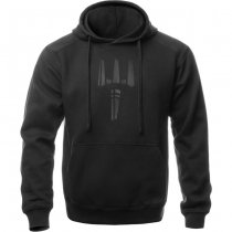 Pitchfork Casual Hoodie Black Print - Black