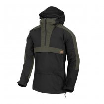 Helikon-Tex Woodsman Anorak Jacket - Black / Taiga Green - XL