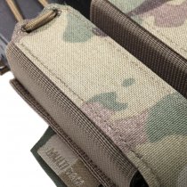 Warrior Laser Cut Double Bungee Pistol Magazine Pouch - Multicam