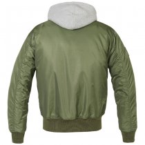 Brandit MA1 Sweat Hooded Jacket - Olive / Grey - 5XL