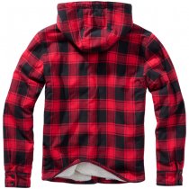 Brandit Lumberjacket Hooded - Red / Black - 2XL