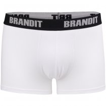 Brandit Boxershorts Logo 2-pack - White / Black - 2XL