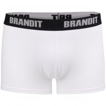 Brandit Boxershorts Logo 2-pack - White / White - L