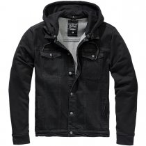 Brandit Cradock Denim Sweat Jacket - Black / Black