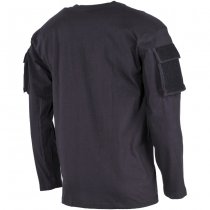 MFH Tactical Long Sleeve Shirt Sleeve Pockets - Black - 3XL