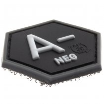 JTG Bloodgroup Hexagon Rubber Patch A Neg - Swat